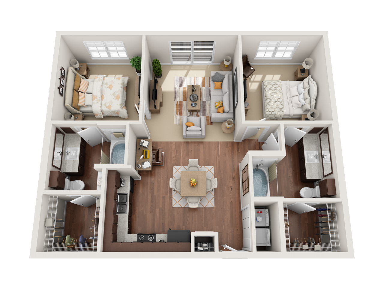 Gateway Cedars two bedroom floor plan